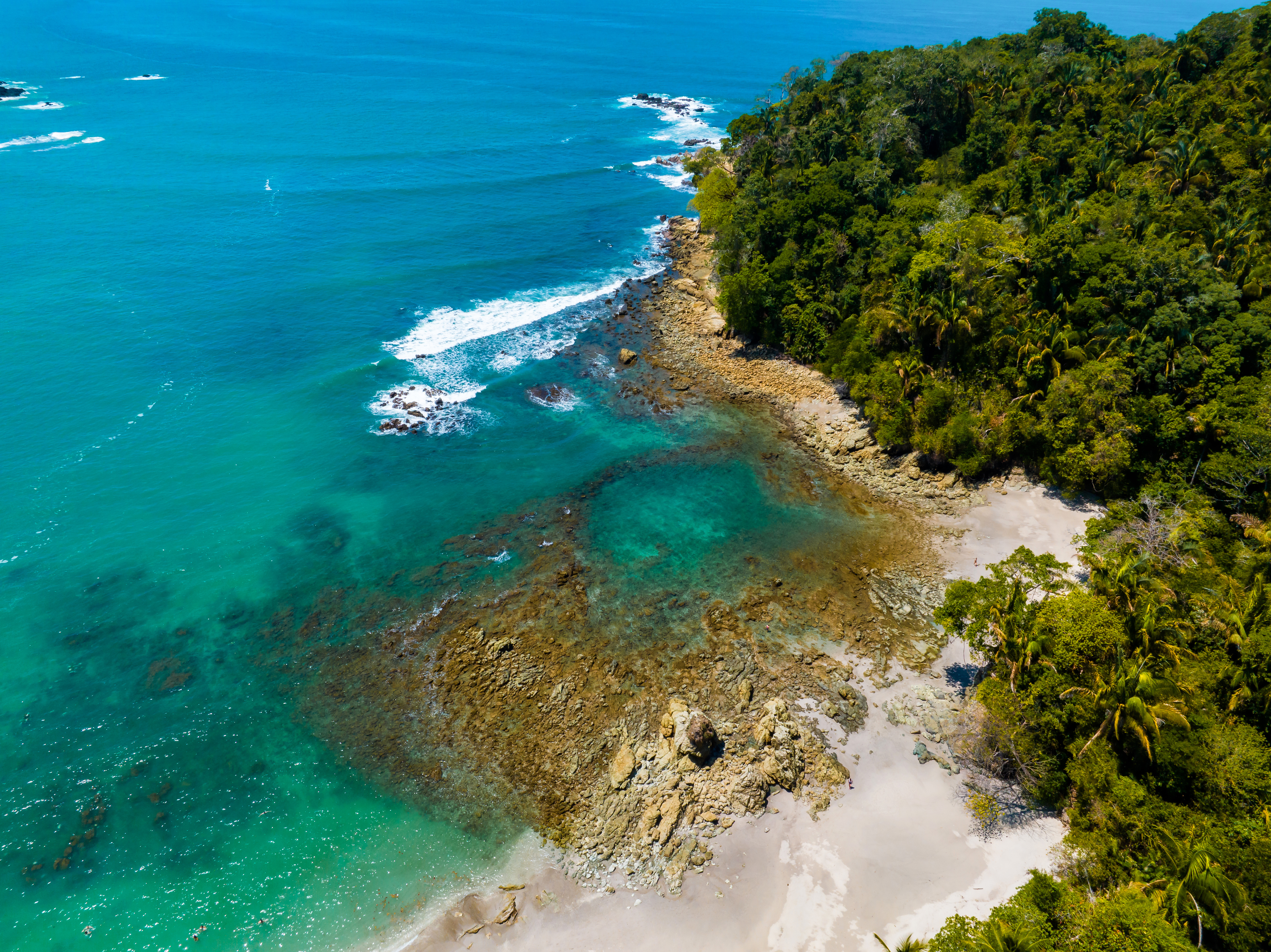 Aerial view of Manuel Antonio National Park in Costa Rica.